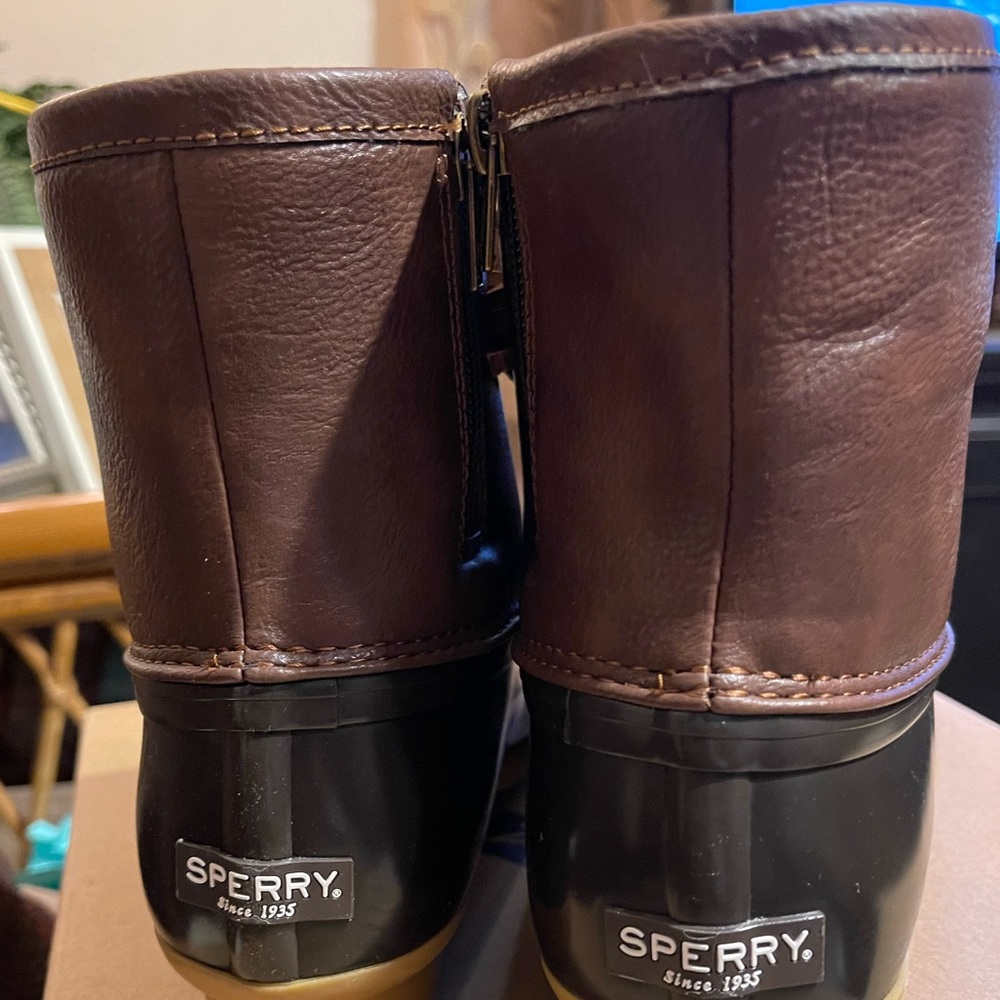 Sperry saltwater big kids boots size 5 BROWN - Picture 5 of 8